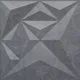 Grey Diamond 3D Wall Panel | 1.6 ft x 1.6 ft | Gray Marble - 15 mm | Image 01