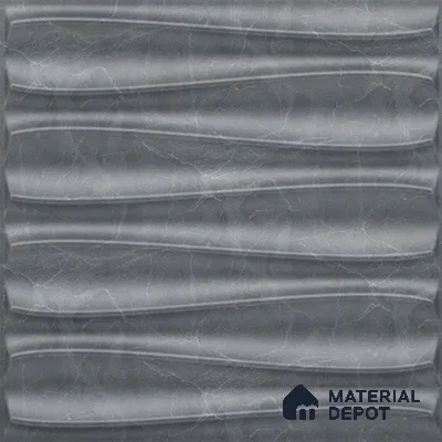 Grey Dune PVC Matte Finish 3D Wall Panel | 20 in x 20 in | Gray Marble - 15 mm | Suitable for Dining, Feature Wall & TV Unit | Width is Subjected to 5% Variation