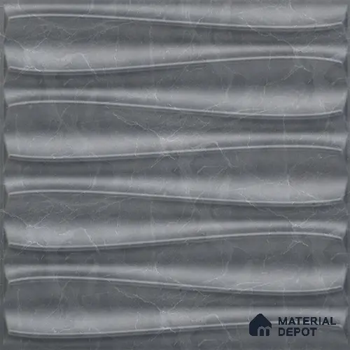 Grey Dune PVC Matte Finish 3D Wall Panel | 20 in x 20 in | Gray Marble - 15 mm | Suitable for Dining, Feature Wall & TV Unit | Width is Subjected to 5% Variation