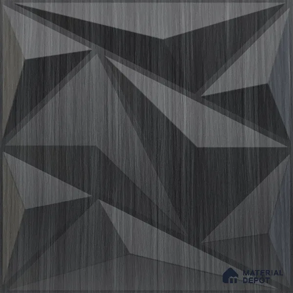 Grey Alps PVC Matte Finish 3D Wall Panel | 20 in x 20 in | Gray Pine Wood - 15 mm | Suitable for Dining, Feature Wall & TV Unit | Width is Subjected to 5% Variation