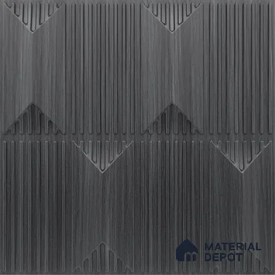 Grey Artisan PVC Matte Finish 3D Wall Panel | 20 in x 20 in | Gray Pine Wood - 15 mm | Suitable for Dining, Feature Wall & TV Unit | Width is Subjected to 5% Variation