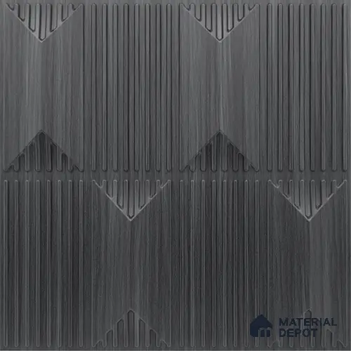 Grey Artisan PVC Matte Finish 3D Wall Panel | 20 in x 20 in | Gray Pine Wood - 15 mm | Suitable for Dining, Feature Wall & TV Unit | Width is Subjected to 5% Variation