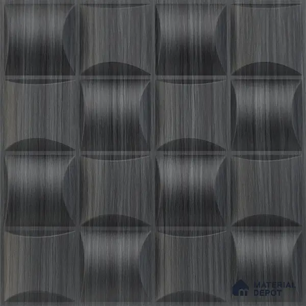 Grey Block PVC Matte Finish 3D Wall Panel | 20 in x 20 in | Gray Pine Wood - 15 mm | Suitable for Dining, Feature Wall & TV Unit | Width is Subjected to 5% Variation