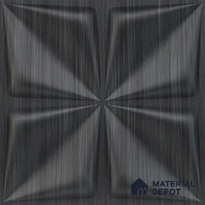 Grey Bloom PVC Matte Finish 3D Wall Panel | 20 in x 20 in | Gray Pine Wood - 15 mm | Suitable for Dining, Feature Wall & TV Unit | Width is Subjected to 5% Variation