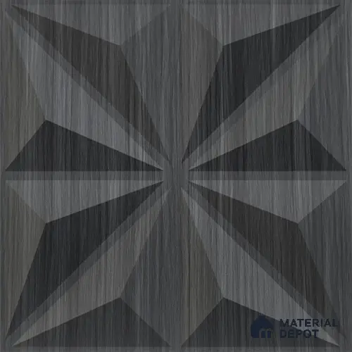 Grey Crystal PVC Matte Finish 3D Wall Panel | 20 in x 20 in | Gray Pine Wood - 15 mm | Suitable for Dining, Feature Wall & TV Unit | Width is Subjected to 5% Variation