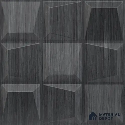 Grey Cubical PVC Matte Finish 3D Wall Panel | 20 in x 20 in | Gray Pine Wood - 15 mm | Suitable for Dining, Feature Wall & TV Unit | Width is Subjected to 5% Variation