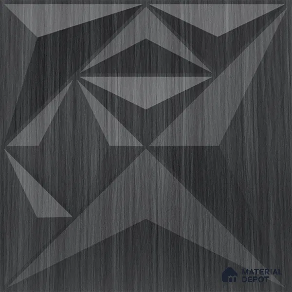 Grey Diamond PVC Matte Finish 3D Wall Panel | 20 in x 20 in | Gray Pine Wood - 15 mm | Suitable for Dining, Feature Wall & TV Unit | Width is Subjected to 5% Variation