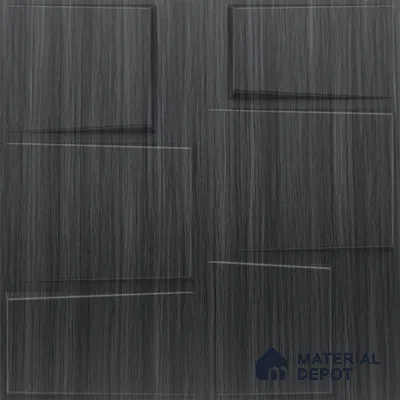 Grey Stream PVC Matte Finish 3D Wall Panel | 20 in x 20 in | Gray Pine Wood - 15 mm | Suitable for Dining, Feature Wall & TV Unit | Width is Subjected to 5% Variation