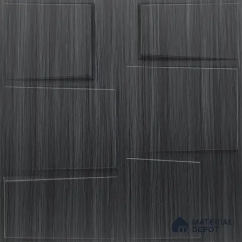Grey Stream PVC Matte Finish 3D Wall Panel | 20 in x 20 in | Gray Pine Wood - 15 mm | Suitable for Dining, Feature Wall & TV Unit | Width is Subjected to 5% Variation