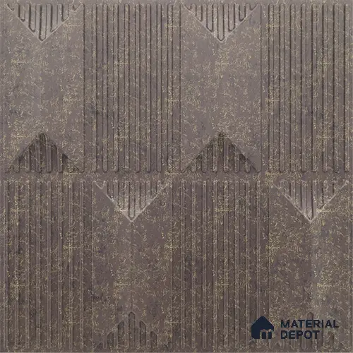 Brown Artisan PVC Matte Finish 3D Wall Panel | 20 in x 20 in | Magnum Brown - 15 mm | Suitable for Dining, Feature Wall & TV Unit | Width is Subjected to 5% Variation