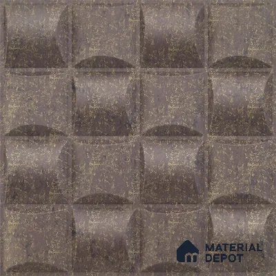 Brown Block PVC Matte Finish 3D Wall Panel | 20 in x 20 in | Magnum Brown - 15 mm | Suitable for Dining, Feature Wall & TV Unit | Width is Subjected to 5% Variation