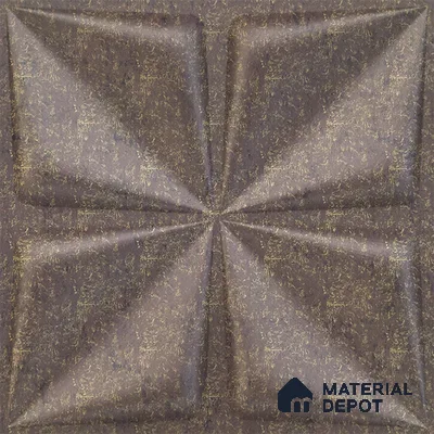 Brown Bloom PVC Matte Finish 3D Wall Panel | 20 in x 20 in | Magnum Brown - 15 mm | Suitable for Dining, Feature Wall & TV Unit | Width is Subjected to 5% Variation