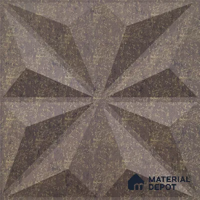 Brown Crystal PVC Matte Finish 3D Wall Panel | 20 in x 20 in | Magnum Brown - 15 mm | Suitable for Dining, Feature Wall & TV Unit | Width is Subjected to 5% Variation