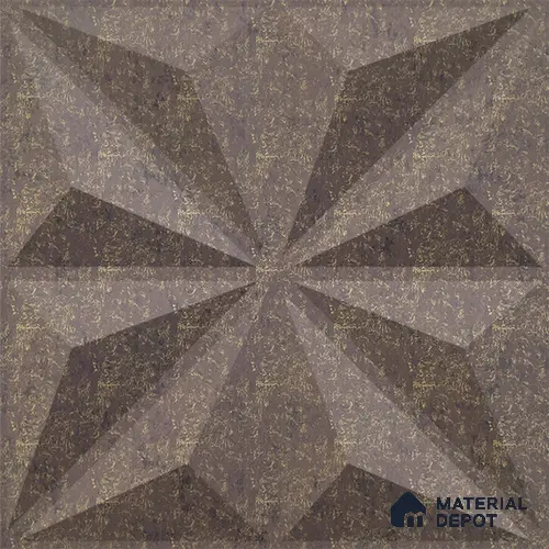 Brown Crystal PVC Matte Finish 3D Wall Panel | 20 in x 20 in | Magnum Brown - 15 mm | Suitable for Dining, Feature Wall & TV Unit | Width is Subjected to 5% Variation