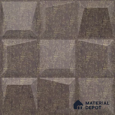 Brown Cubical PVC Matte Finish 3D Wall Panel | 20 in x 20 in | Magnum Brown - 15 mm | Suitable for Dining, Feature Wall & TV Unit | Width is Subjected to 5% Variation