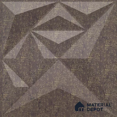 Brown Diamond PVC Matte Finish 3D Wall Panel | 20 in x 20 in | Magnum Brown - 15 mm | Suitable for Dining, Feature Wall & TV Unit | Width is Subjected to 5% Variation