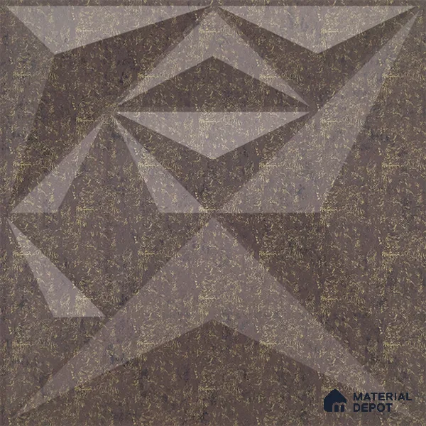 Brown Diamond PVC Matte Finish 3D Wall Panel | 20 in x 20 in | Magnum Brown - 15 mm | Suitable for Dining, Feature Wall & TV Unit | Width is Subjected to 5% Variation