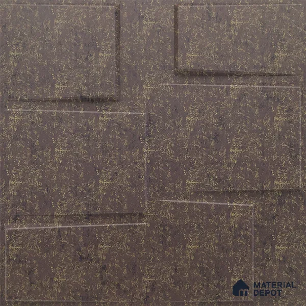 Brown Stream PVC Matte Finish 3D Wall Panel | 20 in x 20 in | Magnum Brown - 15 mm | Suitable for Dining, Feature Wall & TV Unit | Width is Subjected to 5% Variation