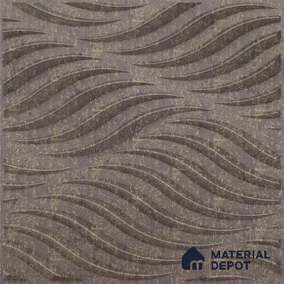 Brown Swirl PVC Matte Finish 3D Wall Panel | 20 in x 20 in | Magnum Brown - 15 mm | Suitable for Dining, Feature Wall & TV Unit | Width is Subjected to 5% Variation