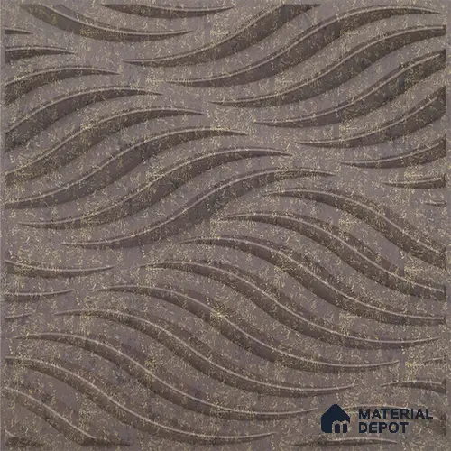 Brown Swirl PVC Matte Finish 3D Wall Panel | 20 in x 20 in | Magnum Brown - 15 mm | Suitable for Dining, Feature Wall & TV Unit | Width is Subjected to 5% Variation