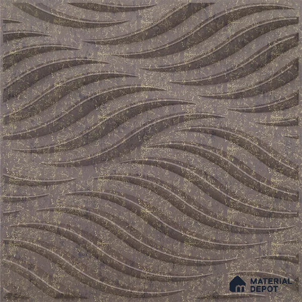 Brown Swirl PVC Matte Finish 3D Wall Panel | 20 in x 20 in | Magnum Brown - 15 mm | Suitable for Dining, Feature Wall & TV Unit | Width is Subjected to 5% Variation