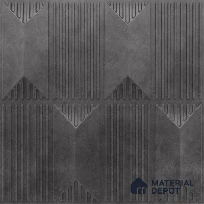 Grey Artisan PVC Matte Finish 3D Wall Panel | 20 in x 20 in | Nexa Gray - 15 mm | Suitable for Dining, Feature Wall & TV Unit | Width is Subjected to 5% Variation