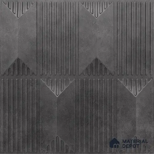 Grey Artisan PVC Matte Finish 3D Wall Panel | 20 in x 20 in | Nexa Gray - 15 mm | Suitable for Dining, Feature Wall & TV Unit | Width is Subjected to 5% Variation