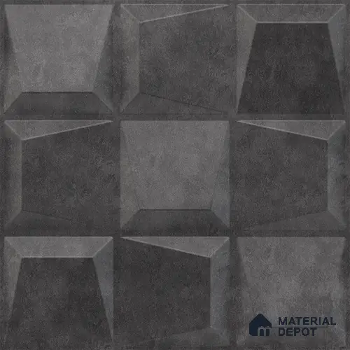 Grey Cubical PVC Matte Finish 3D Wall Panel | 20 in x 20 in | Nexa Gray - 15 mm | Suitable for Dining, Feature Wall & TV Unit | Width is Subjected to 5% Variation