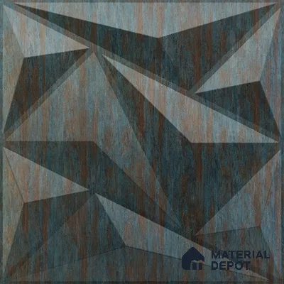 Black Alps PVC Matte Finish 3D Wall Panel | 20 in x 20 in | Rustic Wood - 15 mm | Suitable for Dining, Feature Wall & TV Unit | Width is Subjected to 5% Variation