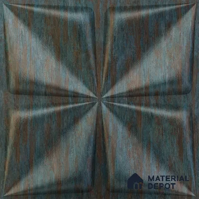 Black Bloom PVC Matte Finish 3D Wall Panel | 20 in x 20 in | Rustic Wood - 15 mm | Suitable for Dining, Feature Wall & TV Unit | Width is Subjected to 5% Variation