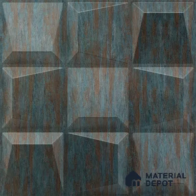 Black Cubical PVC Matte Finish 3D Wall Panel | 20 in x 20 in | Rustic Wood - 15 mm | Suitable for Dining, Feature Wall & TV Unit | Width is Subjected to 5% Variation