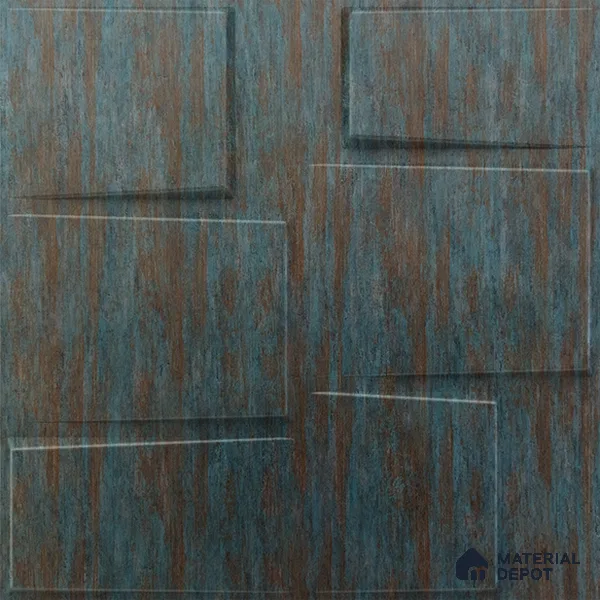Black Stream PVC Matte Finish 3D Wall Panel | 20 in x 20 in | Rustic Wood - 15 mm | Suitable for Dining, Feature Wall & TV Unit | Width is Subjected to 5% Variation