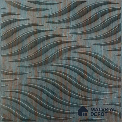 Black Swirl PVC Matte Finish 3D Wall Panel | 20 in x 20 in | Rustic Wood - 15 mm | Suitable for Dining, Feature Wall & TV Unit | Width is Subjected to 5% Variation