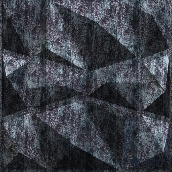 Black Stone PVC Matte Finish 3D Wall Panel | 20 in x 20 in | Thunder Black - 15 mm | Suitable for Dining, Feature Wall & TV Unit | Width is Subjected to 5% Variation