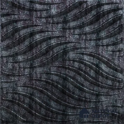 Black Swirl PVC Matte Finish 3D Wall Panel | 20 in x 20 in | Thunder Black - 15 mm | Suitable for Dining, Feature Wall & TV Unit | Width is Subjected to 5% Variation