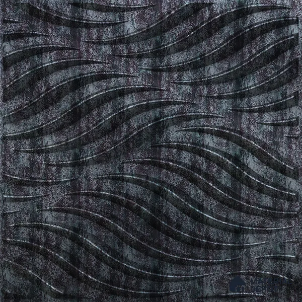 Black Swirl PVC Matte Finish 3D Wall Panel | 20 in x 20 in | Thunder Black - 15 mm | Suitable for Dining, Feature Wall & TV Unit | Width is Subjected to 5% Variation