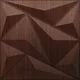 Brown Alps 3D Wall Panel | 1.6 ft x 1.6 ft | Walnut Wood - 15 mm | Image 01