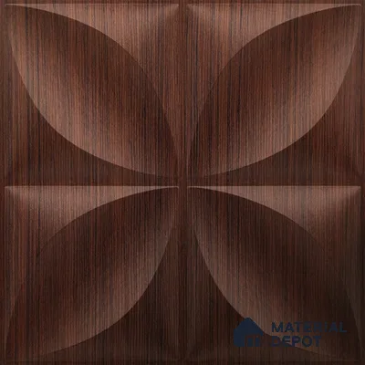 Brown Butterfly PVC Matte Finish 3D Wall Panel | 20 in x 20 in | Walnut Wood - 15 mm | Suitable for Dining, Feature Wall & TV Unit | Width is Subjected to 5% Variation
