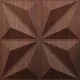 Brown Crystal 3D Wall Panel | 1.6 ft x 1.6 ft | Walnut Wood - 15 mm | Image 01