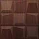 Brown Cubical 3D Wall Panel | 1.6 ft x 1.6 ft | Walnut Wood - 15 mm | Image 01