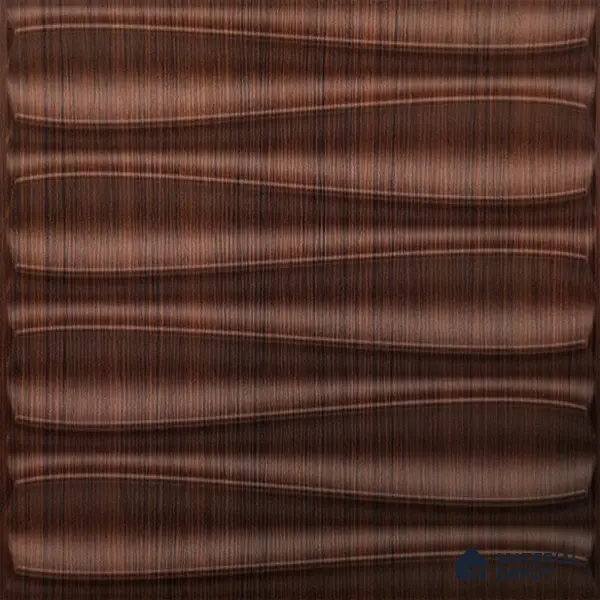 Brown Dune PVC Matte Finish 3D Wall Panel | 20 in x 20 in | Walnut Wood - 15 mm | Suitable for Dining, Feature Wall & TV Unit | Width is Subjected to 5% Variation