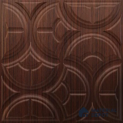 Brown Luna PVC Matte Finish 3D Wall Panel | 20 in x 20 in | Walnut Wood - 15 mm | Suitable for Dining, Feature Wall & TV Unit | Width is Subjected to 5% Variation
