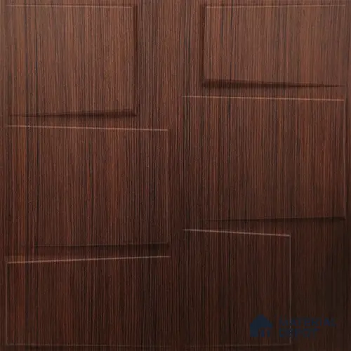 Brown Stream PVC Matte Finish 3D Wall Panel | 20 in x 20 in | Walnut Wood - 15 mm | Suitable for Dining, Feature Wall & TV Unit | Width is Subjected to 5% Variation