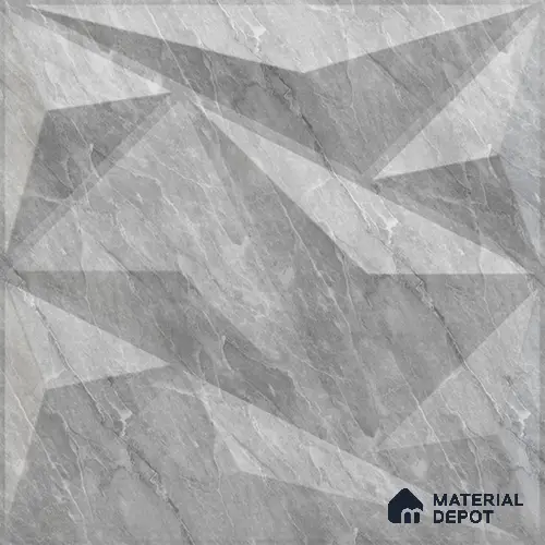 White Alps PVC Matte Finish 3D Wall Panel | 20 in x 20 in | White Marble - 15 mm | Suitable for Dining, Feature Wall & TV Unit | Width is Subjected to 5% Variation