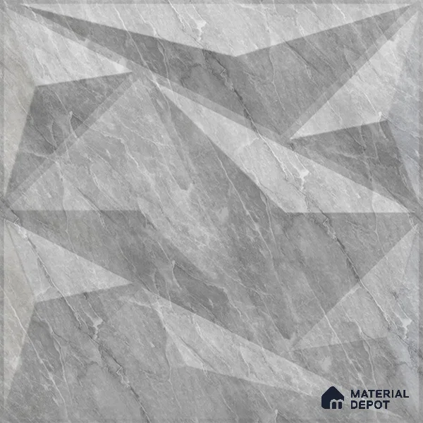 White Alps PVC Matte Finish 3D Wall Panel | 20 in x 20 in | White Marble - 15 mm | Suitable for Dining, Feature Wall & TV Unit | Width is Subjected to 5% Variation