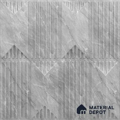 White Artisan PVC Matte Finish 3D Wall Panel | 20 in x 20 in | White Marble - 15 mm | Suitable for Dining, Feature Wall & TV Unit | Width is Subjected to 5% Variation