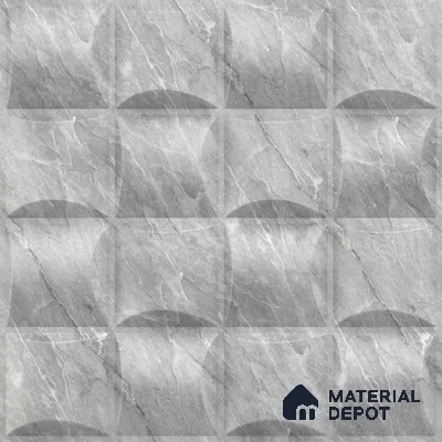 White Block PVC Matte Finish 3D Wall Panel | 20 in x 20 in | White Marble - 15 mm | Suitable for Dining, Feature Wall & TV Unit | Width is Subjected to 5% Variation