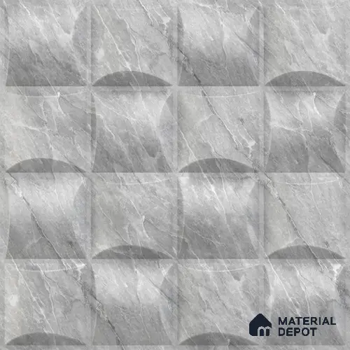 White Block PVC Matte Finish 3D Wall Panel | 20 in x 20 in | White Marble - 15 mm | Suitable for Dining, Feature Wall & TV Unit | Width is Subjected to 5% Variation