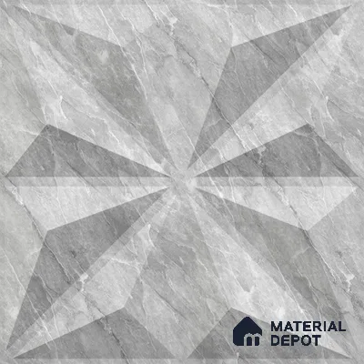 White Crystal PVC Matte Finish 3D Wall Panel | 20 in x 20 in | White Marble - 15 mm | Suitable for Dining, Feature Wall & TV Unit | Width is Subjected to 5% Variation