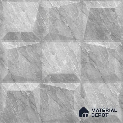 White Cubical PVC Matte Finish 3D Wall Panel | 20 in x 20 in | White Marble - 15 mm | Suitable for Dining, Feature Wall & TV Unit | Width is Subjected to 5% Variation